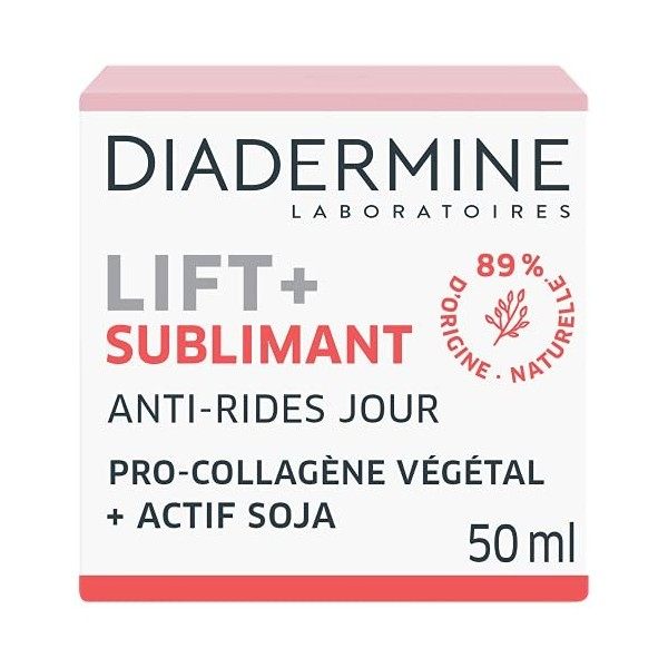 Diadermine - Lift+ Sublimant - Day Care Cream - Ultra Firming Anti-Wrinkle Care - Vegetable Pro-Collagen and active soy - 89%...