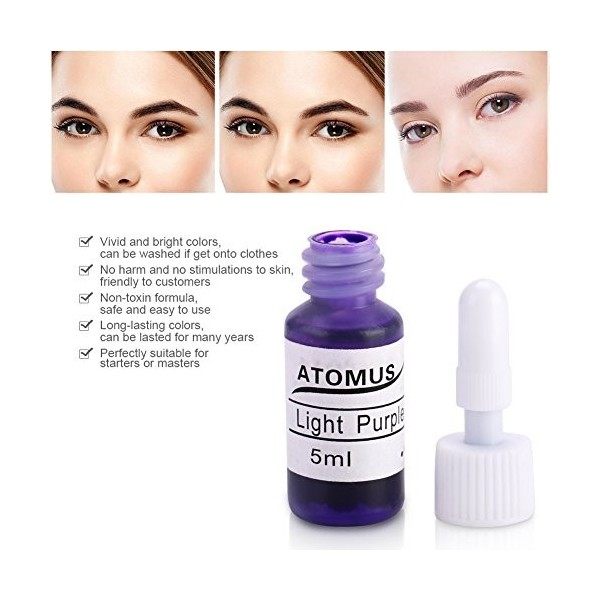 10 PCS 5ML Encre De Tatouage Pour Pigment De Sourcil Microblading, Encre De Tatouage Maquillage Semi-Permanent Lèvres Sourcil