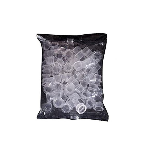100pcs Tatouage Encre Gobelets Mélangés De Petits Bouchons De Tatouage De Tatouage De Tatouage De Tatouage Tatouage