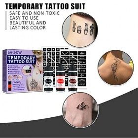 Utapossin Encre de Tatouage Couleur de Tatouage Encre de Tatouage Noire Encre de Tatouage Semi-Permanente Disponible pour Hom