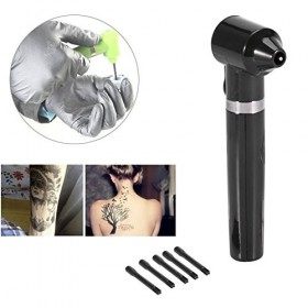 Mélangeur à pigments 2 couleurs AA avec porte-gobelet pour tatouage à piles et 5 bâtonnets de mélange noir Tatouage