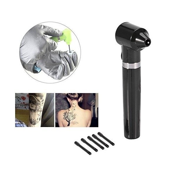 Mélangeur à pigments 2 couleurs AA avec porte-gobelet pour tatouage à piles et 5 bâtonnets de mélange noir Tatouage