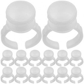 HEALIFTY Récipient à pigments jetable pour porte-bagues dencre pour tatouage sourcil M 100pcs blanc Tatouage