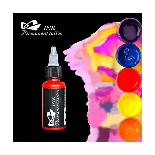 14 Pcs Encre de Tatouage UMIK Akitchen 14 Couleurs Kit 1 once 30ml / Flacon Encre Tatouage Pigment Kit pour Maquillage 3D Bea