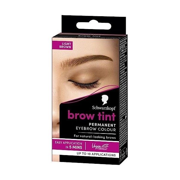 Schwarzkopf Kit de teinture de sourcils de couleur de sourcil de formule professionnelle de teinte de sourcil avec la couleur