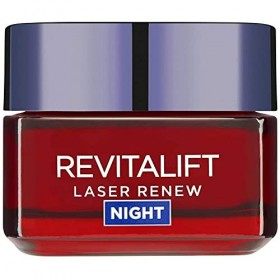 Crème hydratante laser pour le visage Revitalift de LOréal Paris, masque de nuit anti-âge à triple action X3 avec rétinol pr ...