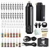 Solong kit tatouage machine a tatouer kit complet Professionnel avec 20 Pièces Aiguilles à Cartouche Alimentation sans Fil po