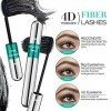 4D Lash Extension Mascara - DRMODE Silk Fiber Volume Mascara, Natural and False Lash Look in One, Long Lasting for Definition