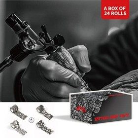 Lot de 24 rouleaux de ruban adhésif pour tatouage - Pour machine à tatouer - Pour machine à tatouer - Pour machine à tatouer 