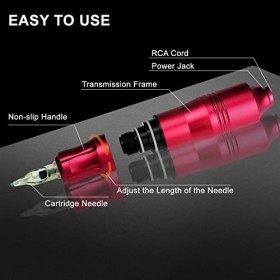 Blackbudda Machine Tatouage, Kit Complet de Machine à Tatouer rotatif pour professionnels avec alimentation et pigment, 10 ai