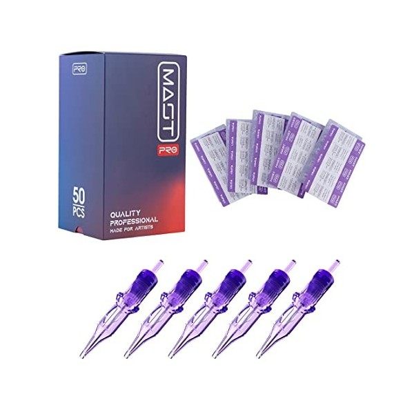 Mast Tattoo Supply Mast Pro Cartridges Tattoo Needles Sterilised Disposable Cartridges Needles 50 Pieces for Tattoo Machine P