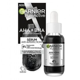Garnier - Pure Active - Sérum Anti-Points Noirs & Imperfections au Charbon - 4% Niacinamide, Acide Salicylique & Acide Lactiq...