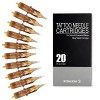 Harsso Tattoo Cartridge Needles Set 20pcs Aiguille Jetable Cartouche daiguilles de Tatouage Cartridge Stérilisée Professionn