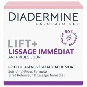 Diadermine - Lift+ Lissage Immédiat - Crème de Jour Visage Anti-Rides Ultra Tenseur - Soin Fermeté - Pro-Collagène végétal et...