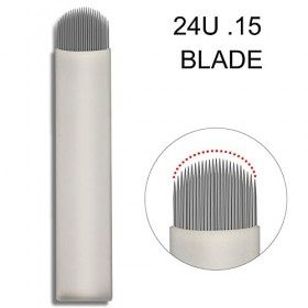 50 pièces Nano Aiguille Microblading U24 Lame la plus fine de 0,15 mm de diamètre Microlames Jetables U24-50pcs 