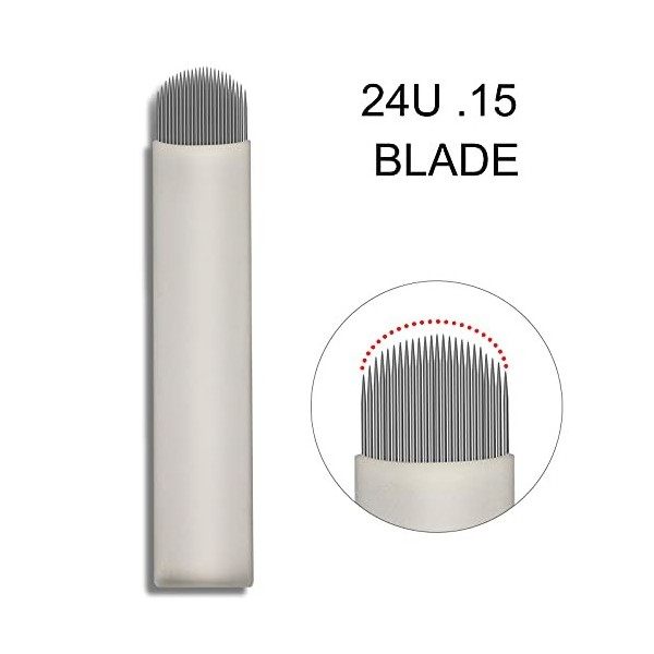 50 pièces Nano Aiguille Microblading U24 Lame la plus fine de 0,15 mm de diamètre Microlames Jetables U24-50pcs 