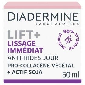 Diadermine - Lift+ Lissage Immédiat - Crème de Jour Visage Anti-Rides Ultra Tenseur - Soin Fermeté - Pro-Collagène végétal et...