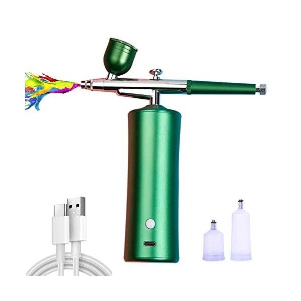 Holzsammlung Aerographe, Multi-Function Airbrush Set Compressor avec le Maquillage, lartisanat, la Décoration de Gâteaux, la