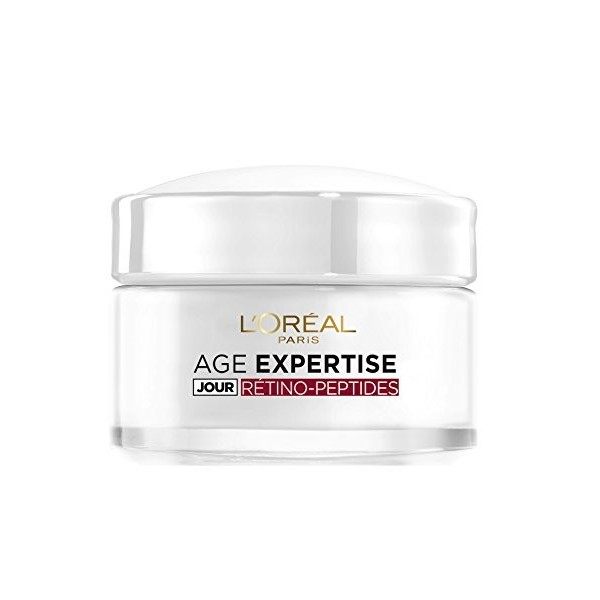 LOréal Paris - Crème de Jour Anti-Âge Hydratante - Soin Anti-Rides Intensif - Enrichi en Rétino-Peptides - Pour Peaux Normal ...