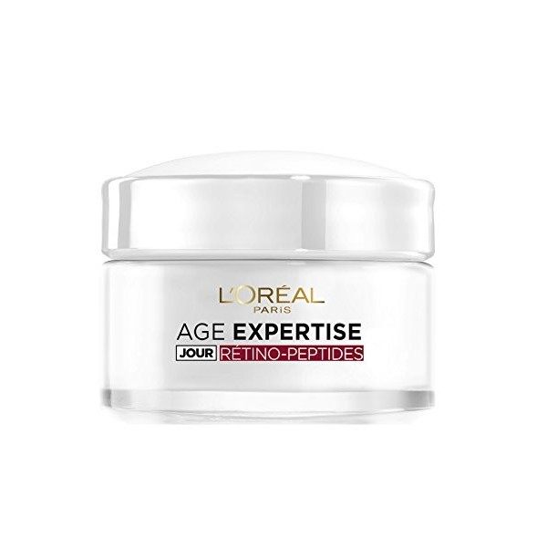 LOréal Paris - Crème de Jour Anti-Âge Hydratante - Soin Anti-Rides Intensif - Enrichi en Rétino-Peptides - Pour Peaux Normal