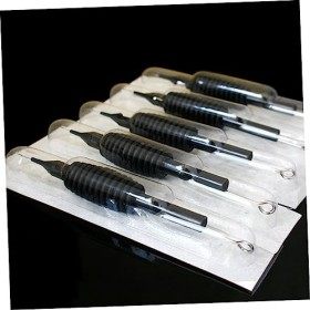 Beavorty 5 Pièces Tubes En Acier Inoxydable Fournitures Tubes 9Rs LAiguille Tubes Et Poignées Jetables Noirs Aiguilles Tubes