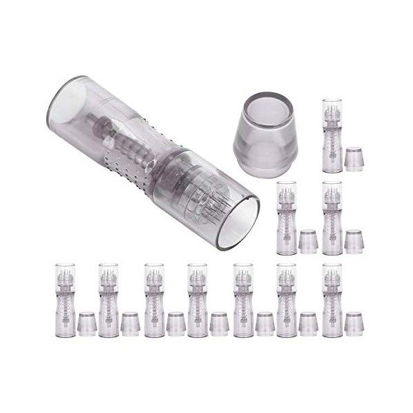 10pcs Micro-aiguille Microblading - pour machine à tatouer à aiguilles gratuites Nano Microneedles - Rajeunissement de la pea