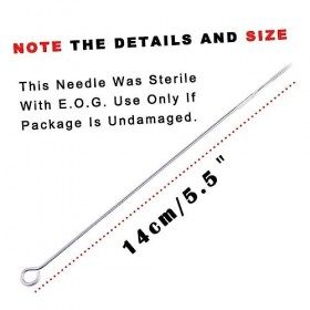 FOMIYES 50Pcs Aiguilles De Doublure Rondes Jetable Neddle 5Rl Aiguille Équipement De Tatouage Aiguille Longue M1 Aiguilles Je