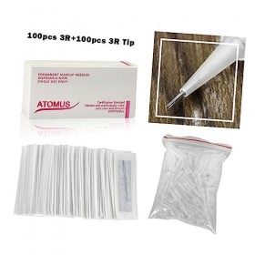 FRCOLOR 200 Pièces Aiguilles De Doublure Rondes Aiguilles Jetables Ensemble Doublure Pointe De Sourcil Aiguille Sécante Jetab