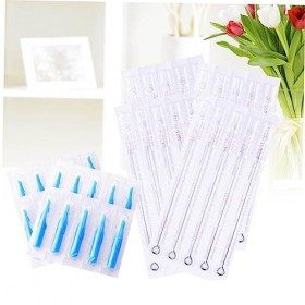 FOMIYES 100 Pièces Aiguille Ensemble Outils Jetables Pointe DAiguille Jetable Équipement De Tatouage Jetable Aiguille Kit Ai