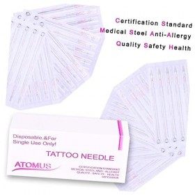 FRCOLOR 50Pcs Sous-Tapis Jetables Aiguilles De Doublure Rondes Aiguille Sécante Aiguille Jetable Aiguilles De Doublure Jetabl