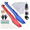 Solong Tattoo Poke and Stick Tattoo Kit DIY Hand Stick n Tattoo Poke Pen Set Kit de tatouage manuel avec gants dencre de tat