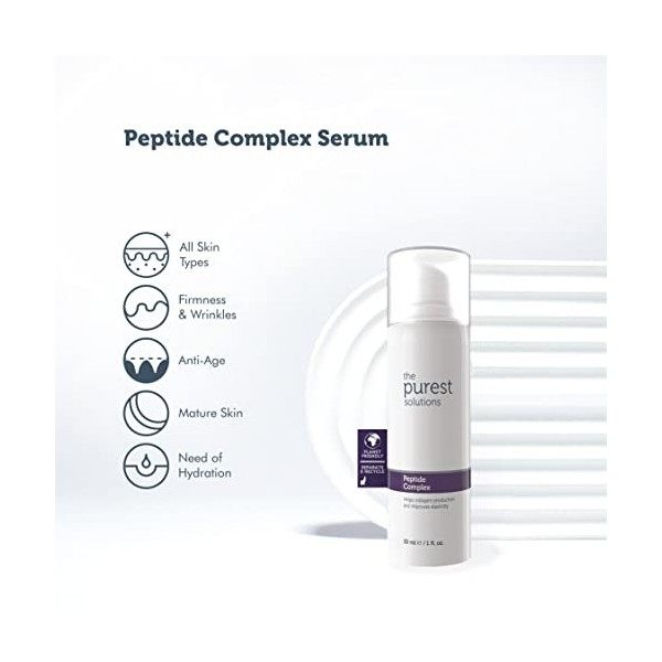 The Purest Solutions Peptide Complex Serum - Skin Rejuvenation & Anti-Aging Care - Supports the Collagen Fiber Network - Anti