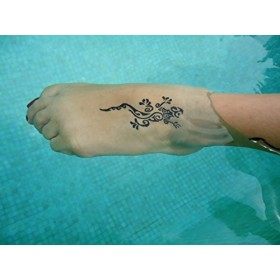 Pierre Tatouage Temporaire Ephémère Magic Tattoo- Salamandre Maori pierre seule sans Encre de tatouage temporaire 20ml + enc