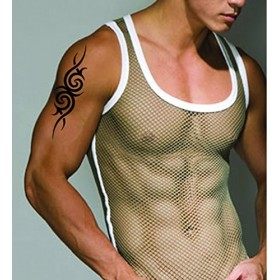 Pierre Tatouage Temporaire Ephémère Magic Tattoo Maori double face 16cm x 3,5 cm pierre seule sans Encre de tatouage tempor