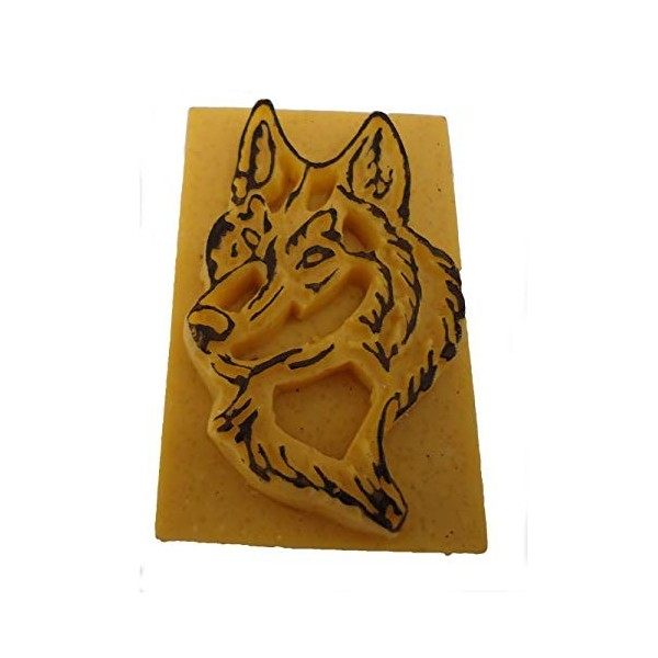 Pierre Tatouage Temporaire Ephémère Magic Tattoo TETE DE LOUP 3,5 cm x 5-cm pierre seule sans Encre de tatouage temporaire 2