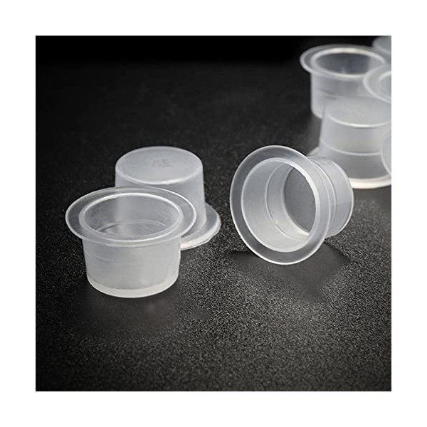 500 Pièces Cup Tatouage, 12mm Moyennes Encre de Tatouage Gobelets, pour Tattoo Ink Tattoo Zubehör