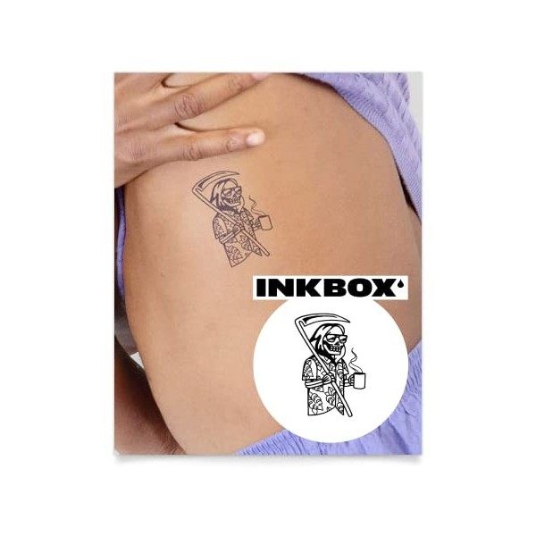 Inkbox Temporary Tattoos, Semi-Permanent Tattoo, One Premium Easy Long Lasting, Waterproof Temp Tattoo with For Now Ink - Las