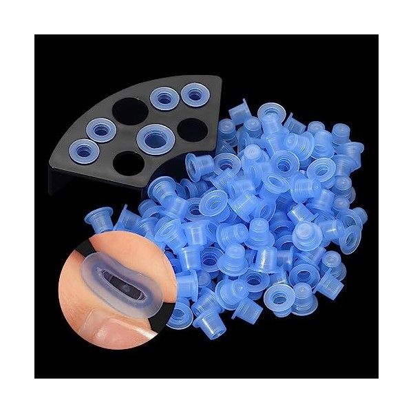 ATOMUS 300pcs Tattoo Ink Cups Silicone Small Tattoo Pigment Cups Makeup Tattoo Accessories Organiser Plastic Tattoo Tool Hold