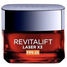 DERMO EXPERTISE - Dermo Revitalift Laser X3 - Soin SPF 50ml - Anti-Rides et Raffermissant pour le Visage - Lot De 2