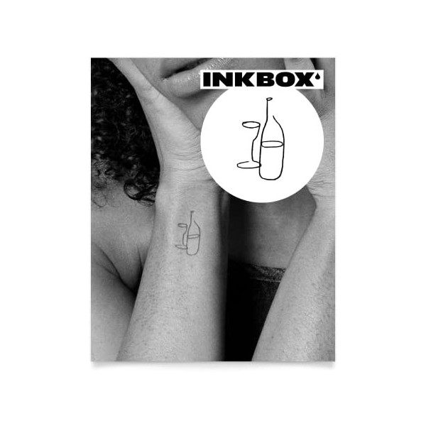 Inkbox Temporary Tattoos, Semi-Permanent Tattoo, One Premium Easy Long Lasting, Waterproof Temp Tattoo with For Now Ink - Las