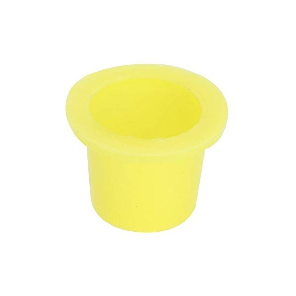 Tattoo Ink Caps Cups - 1000Pcs en plastique blanc Microblading jetable maquillage jaune Tattoo Ink Tasses avec base, kits de 