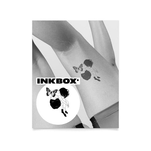 Inkbox Temporary Tattoos, Semi-Permanent Tattoo, One Premium Easy Long Lasting, Waterproof Temp Tattoo with For Now Ink - Las