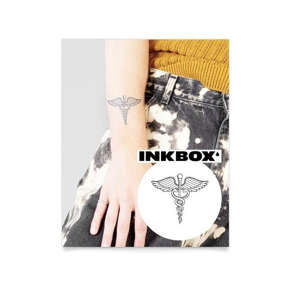 Inkbox Temporary Tattoos, Semi-Permanent Tattoo, One Premium Easy Long Lasting, Waterproof Temp Tattoo with For Now Ink - Las