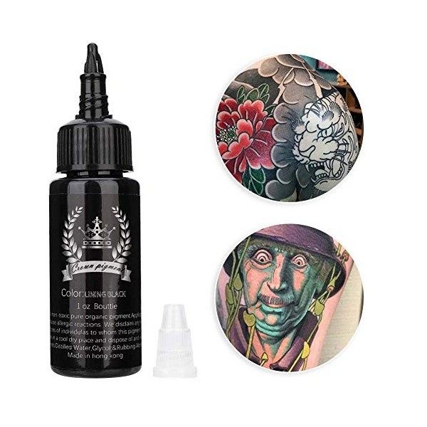 Encre pigmentée pour tatouage semi-permanent, texture lisse et durable, aucun encre pour le tatouage à la décoloration ne con