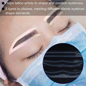 Autocollant De Sourcil Utilisé Pour Aider La Symétrie De La Ligne De Bord Du Bord Des Sourcils, Outil De Tatouage Professionn