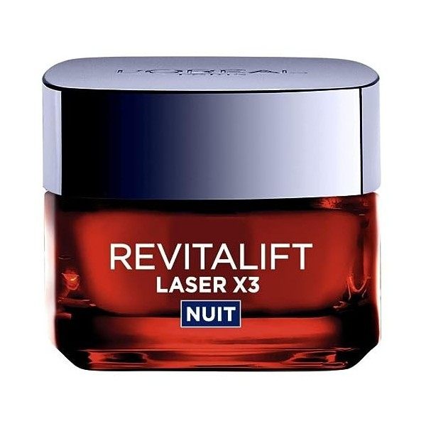 DERMO EXPERTISE Dermo Revitalift Laser X3 - Crème Anti-Âge Nuit de 50Ml pour Soins Visage Professionnels - Effet Rajeunissant