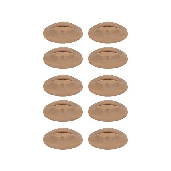 Lèvres de Pratique de Tatouage, 10 Pièces Lèvres de Pratique de Tatouage Bouche Ouverte Silicone 3D Fausses Lèvres pour Forma