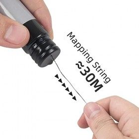 Kit de tatouage manuel, 2 plumes, 1 chaîne de cartographie préteintée BLANC pour mesure des sourcils, fil marqueur semi-perma