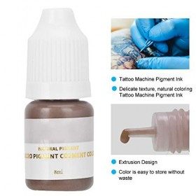Encre de Microblading Encre de Maquillage Permanente Brun foncé 6 × 2 × 2 8ml Sourcil Semi Permanent Maquillage Permanent Enc