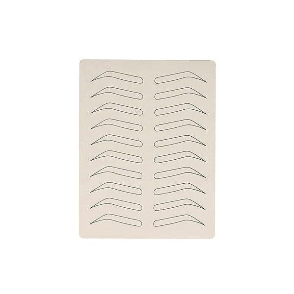 Bigh Lot de 5 peaux synthétiques pour tatouage Apprentissage microblading et micropigmentation sans encre Double face